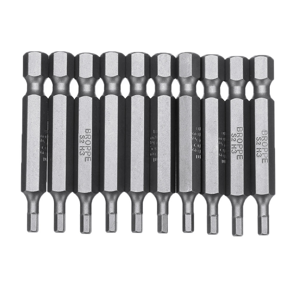 10Pcs Magnetic Hexagon Hex Screwdriver Bits H1.5/H2/H2.5/H3/H4/H5/H6 1/4 Inch Hex Shank Screwdriver Set For Bosch