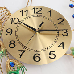 Simple European Style Creative Living Room Bedroom Wall Clock Art Peacock Wall Clock