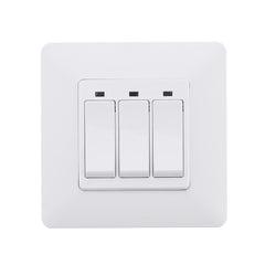 EU Standard 3 Gang Smart Push Button Switch Tuya Wireless Remote Control Work with Alexa Google Home
