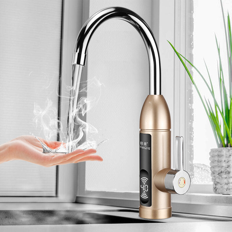 360 Electric Heater LED Faucet Tap Instant Hot Water Bathroom Kitchen Fast Heat