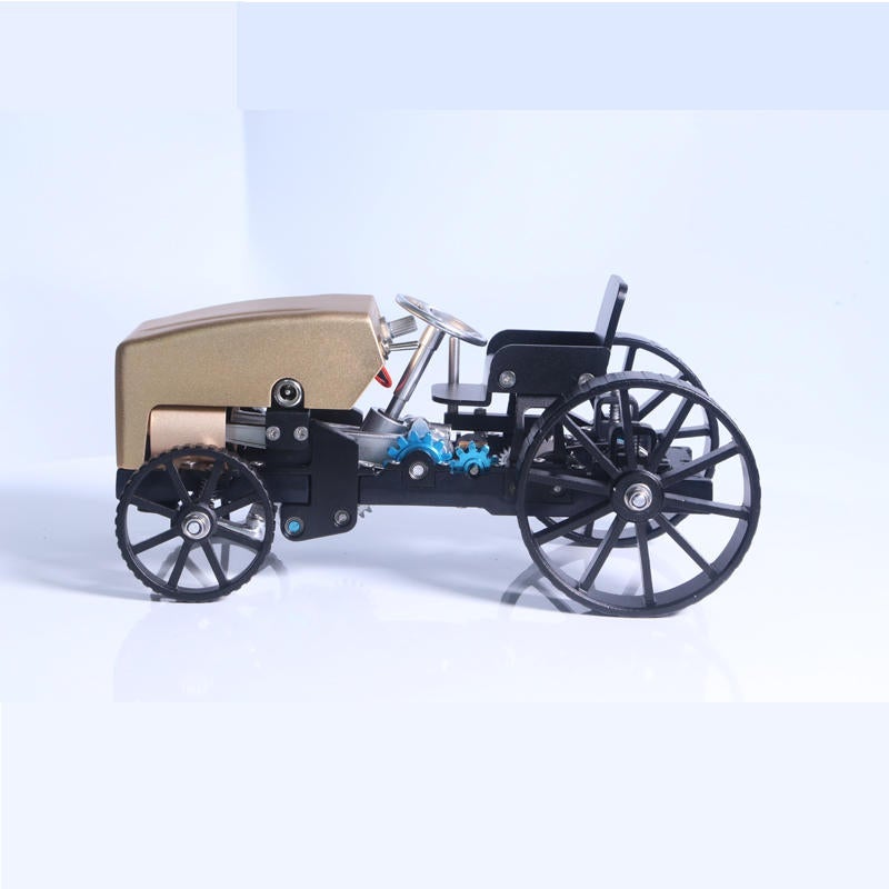 Creative All-metal Retro Model Car Rechargeable Simulation Science Toy High Challenge Assembled Electric Model Kit