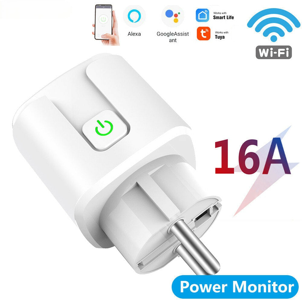 WiFi Smart Socket Switch 16A EU Plug Mobile APP Remote Control Voice Control Switch