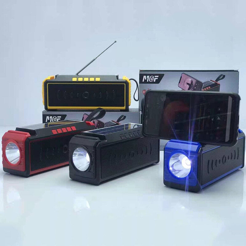 1200MAH Outdoor Camping Light Multifunction 580G Solar Charging Wireless Bluetooth Speaker Card Radio With Antenna