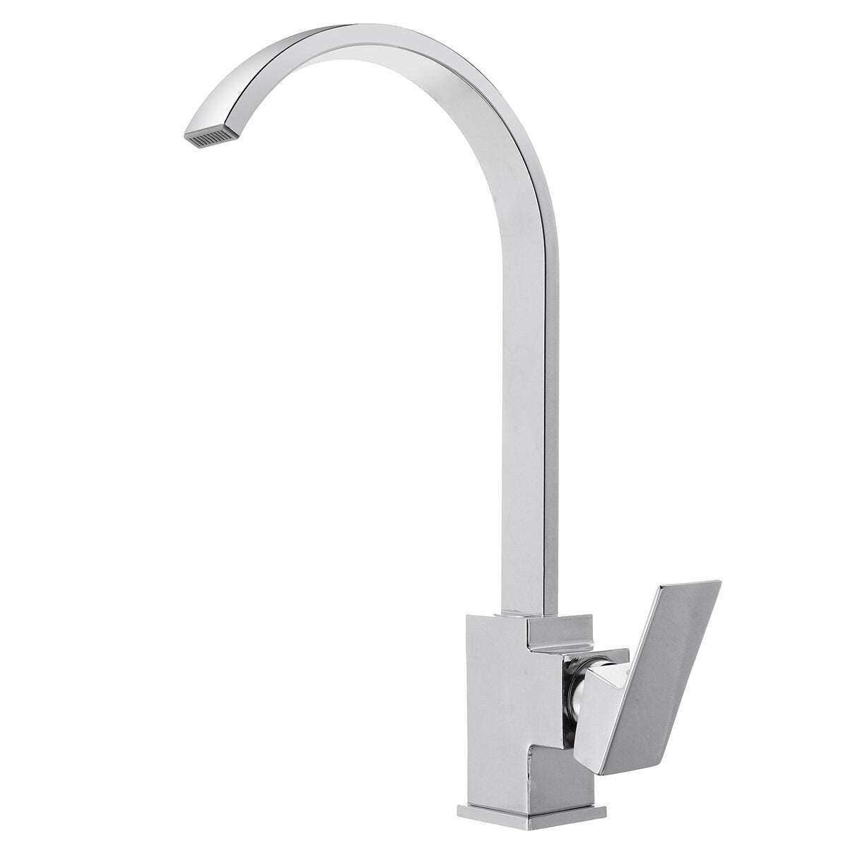 Modern Swivel Spout Kitchen Sink Taps Basin Mixer Tap Square Brass Faucet