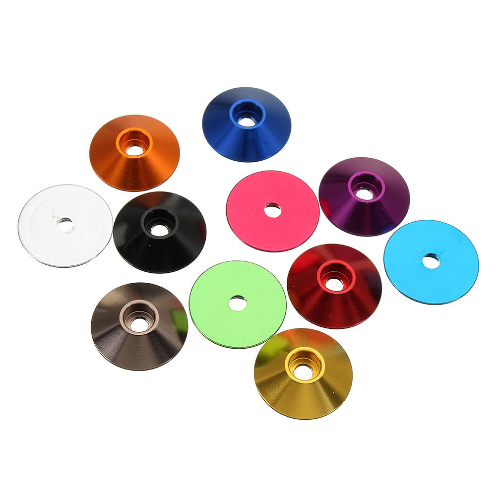 10Pcs M3 Cap Head Screw Cup Washer Extra Large Gasket Aluminum Alloy Multicolor