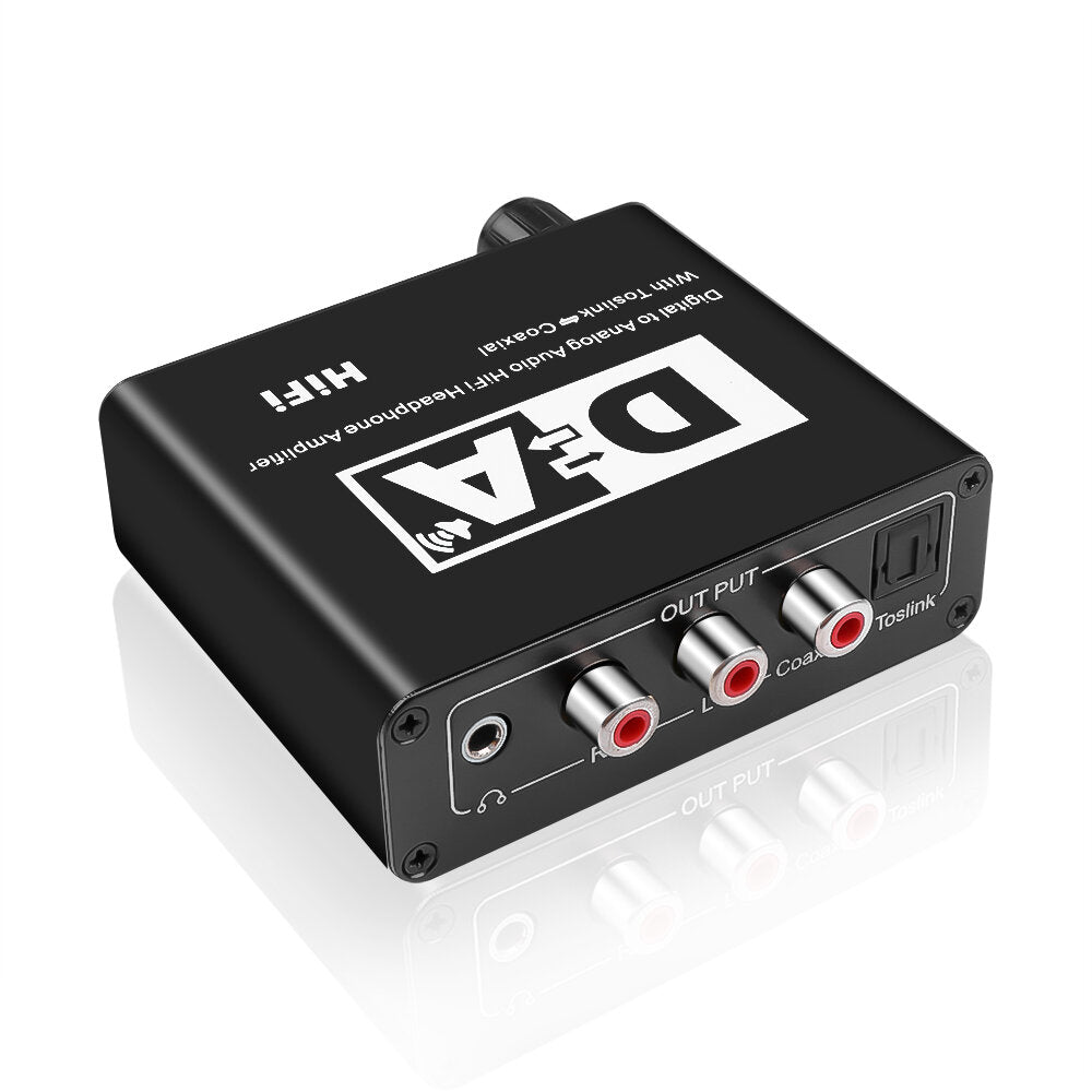 DAC Optical Coaxial Bi-directional Switch RCA 3.5mm Jack Digital to Analog Audio Adapter Converter for DVD PS3 Stereo Amplifier EarPhones TV PC