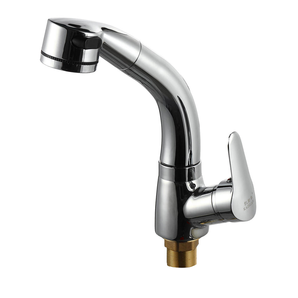 Kitchen Sink Faucet Pull Out Rotation Spray Mixer Liftable Cold And Hot Water