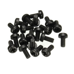 50pcs M2 Black Nylon Round Phillips Screw Bolts 4/8/10/12mm