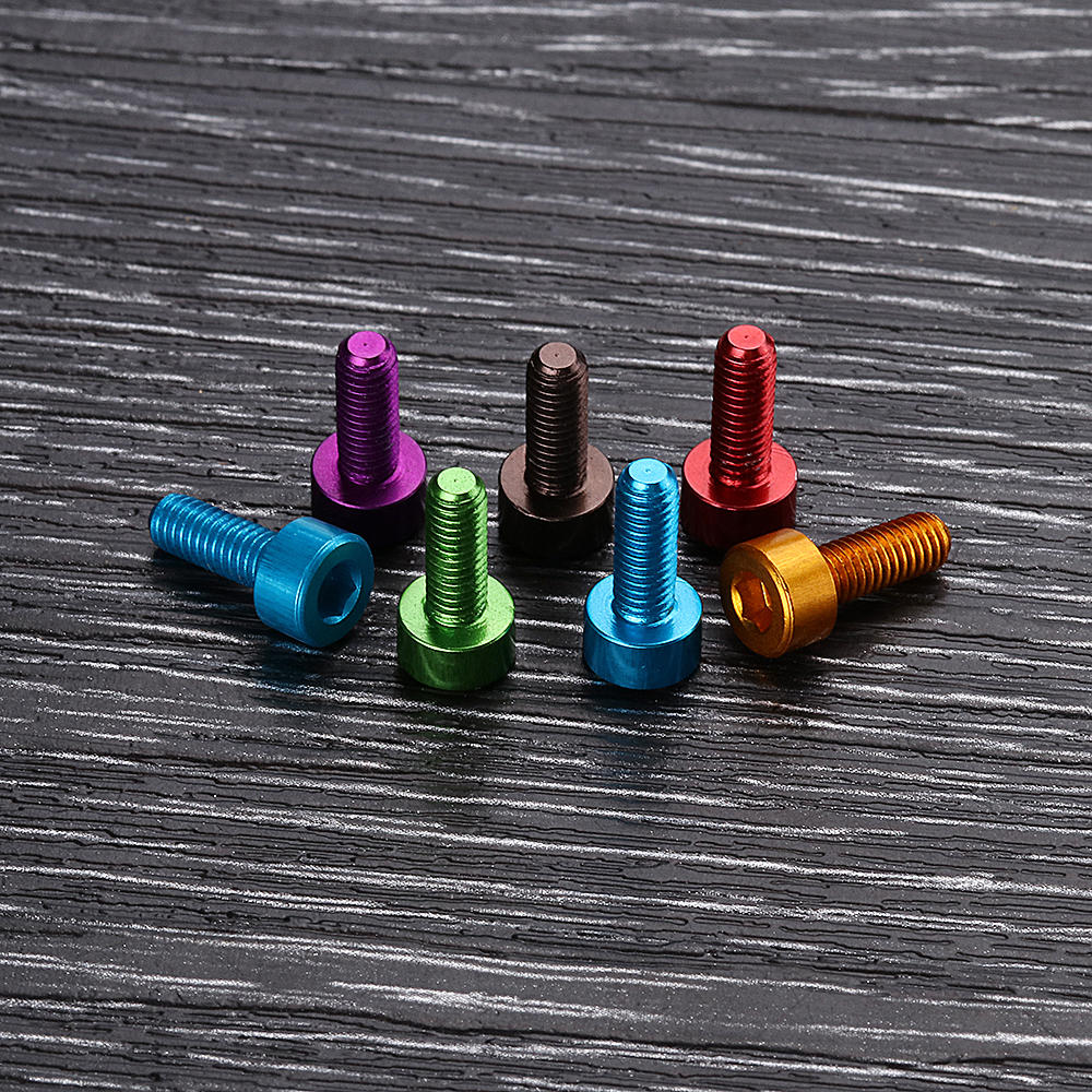 10Pcs M38mm Hex Socket Screw M3 Cap Head Bolt 7075 Aluminum Alloy Multicolor
