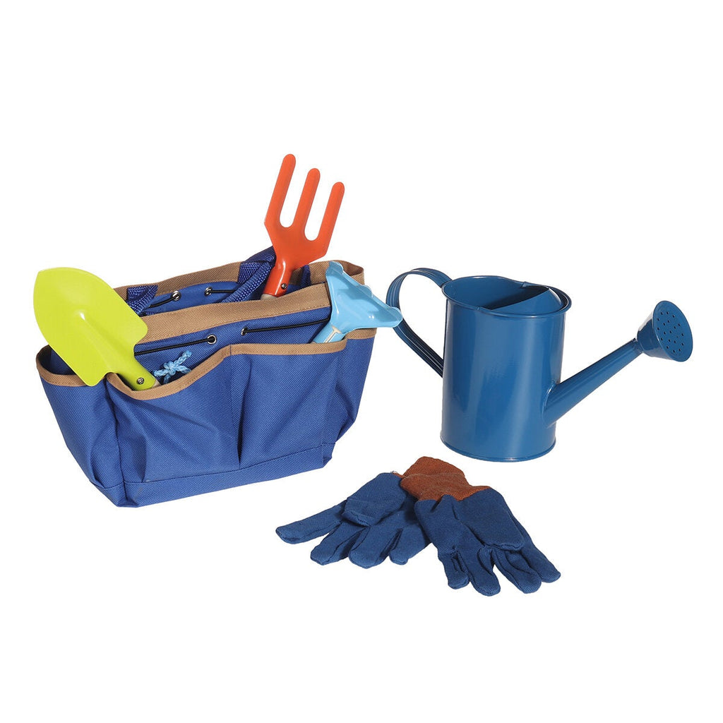 6Pcs Kids Gardening Tools Children Shovel Spade Fork Set Tote Bag Garden Yard