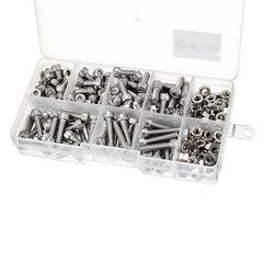 M4SH1 M4 Stainless Steel Hex Socket Cap Head Screws Bolts Nuts Assortment Kit 250Pcs