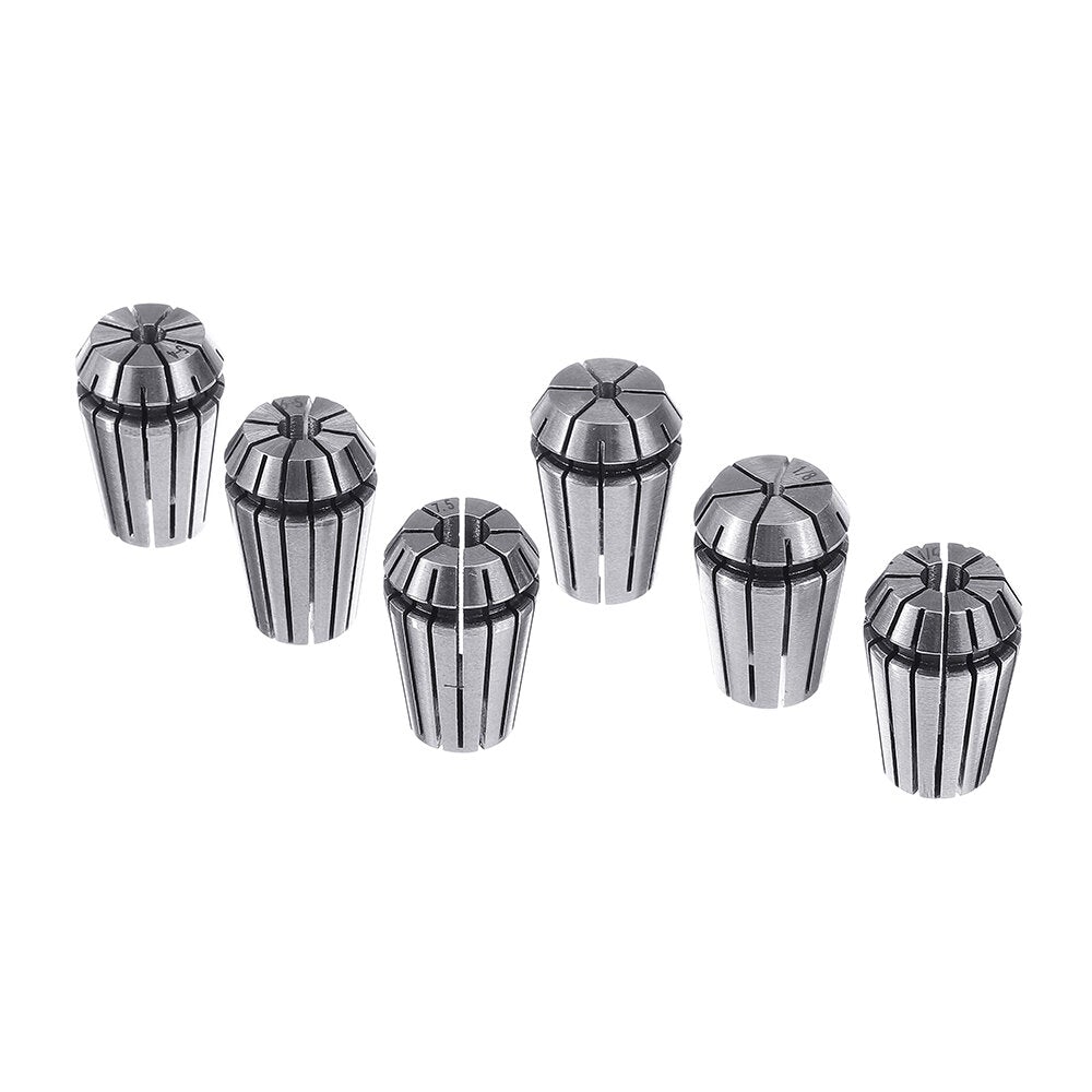 Collet Chuck Holder with 6pcs ER20 Spring Collet for CNC Milling Lathe Tool