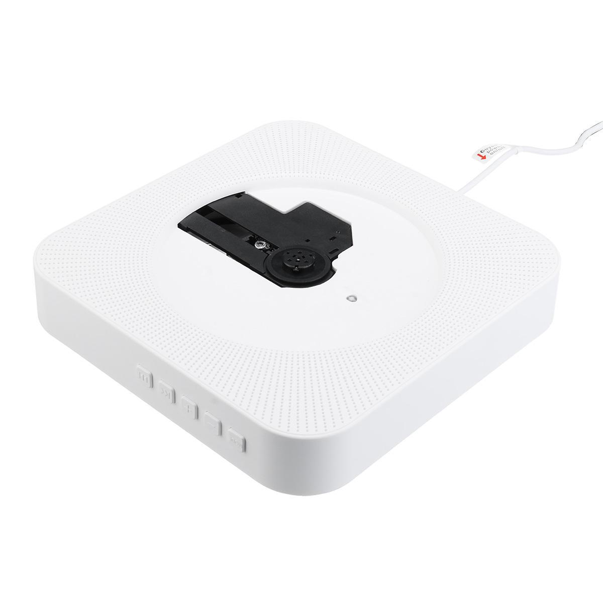 Wall Mounted Bluetooth CD Player Portable Home Audio Box with Remote Control FM Radio Built-in Hi-Fi Speakers MP3