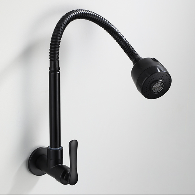 5 Type Brass Kitchen Sink Faucet Single Handle Cold Water Tap Wall Mount/Deck Mount 360 Rotate Flexible Spout