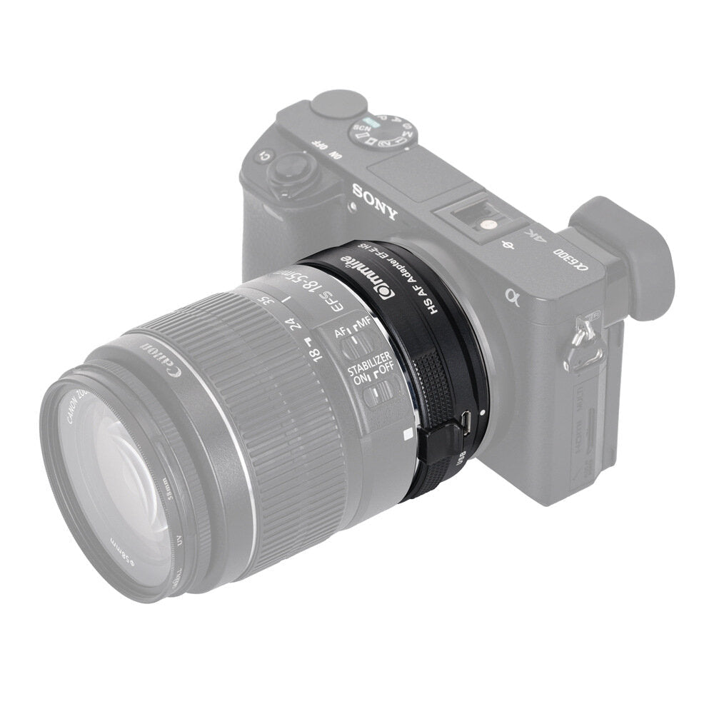 AF Lens Adapter for Canon EF/EF-S Lens for Sony E-Mount Cameras A9 A7RIII A7 A6000 A6300 A6500