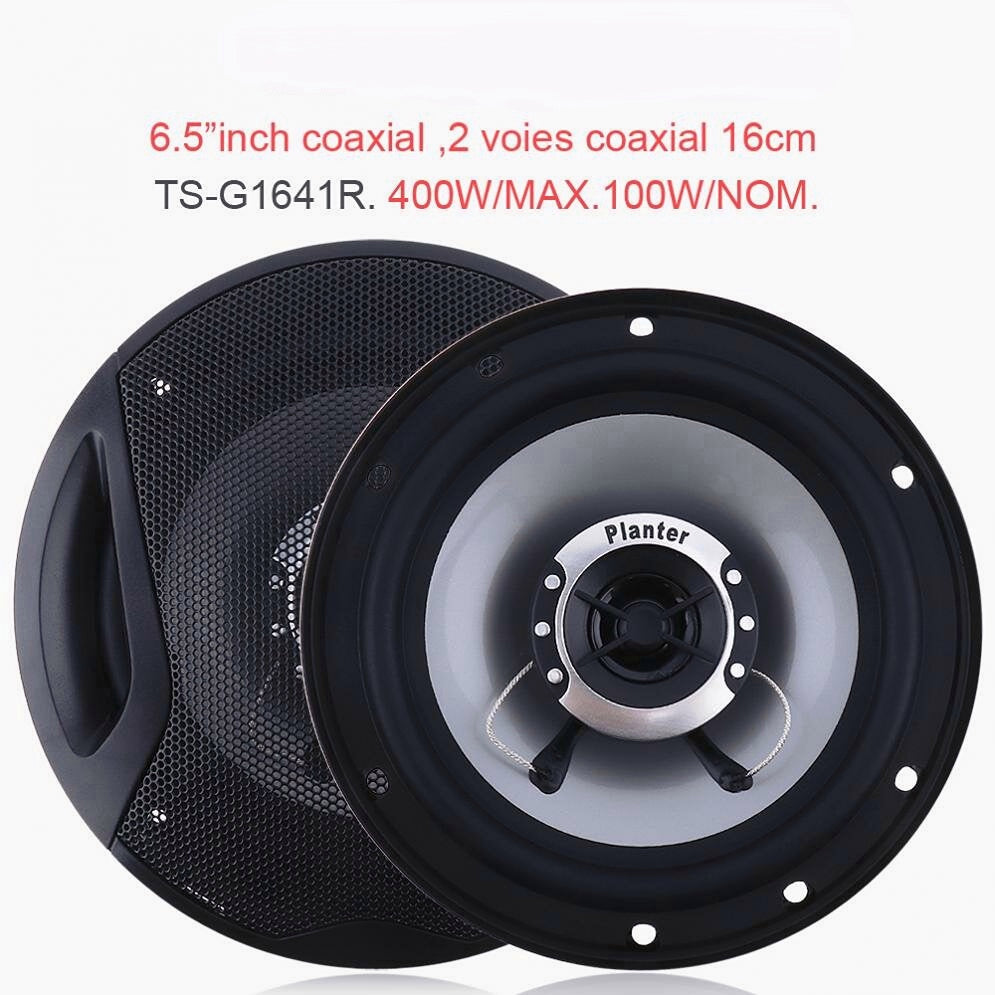 2pcs Bakeey 6.5 Inch 12V 400W Car Hi-Fi Coaxial Speaker Vehicle Door Auto Audio Music Stereo Full Range Frequency Speakers for Cars