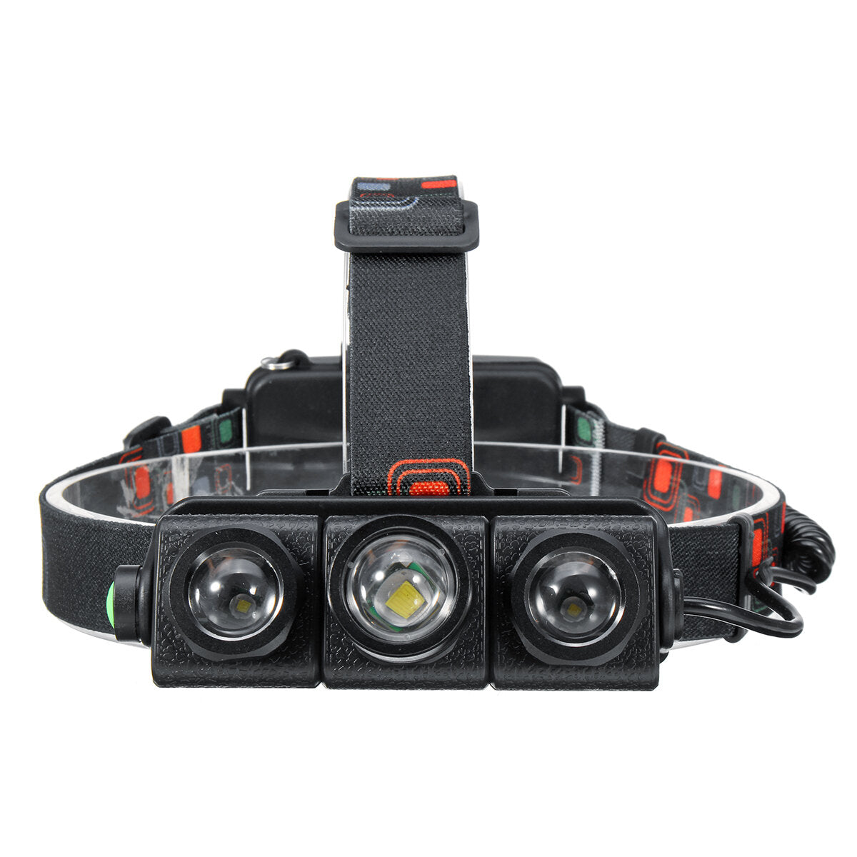 1200LM 1xT6+2xQ5 LED Bike Headlamp 4 Modes 180 Adjustable Bicycle Cycling Waterproof Fishing Light Night Warning Lantern