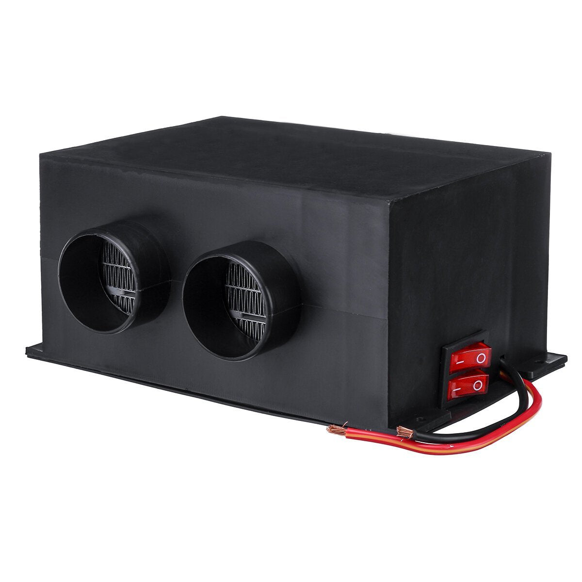 12V/24V 650W 2-Hole Car Electric Heater Warm Air Heater Dual Switch Constant Temperature