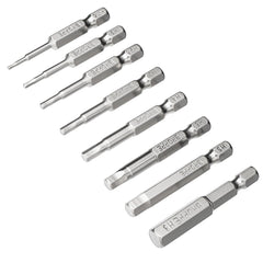 8Pcs 1/4" 50mm Hex Screwdriver Bits 1.5-8mm Magnetic Electronic Drill S2 Steel Hexagonal Screw Driver Bit Set Power Driver Tools