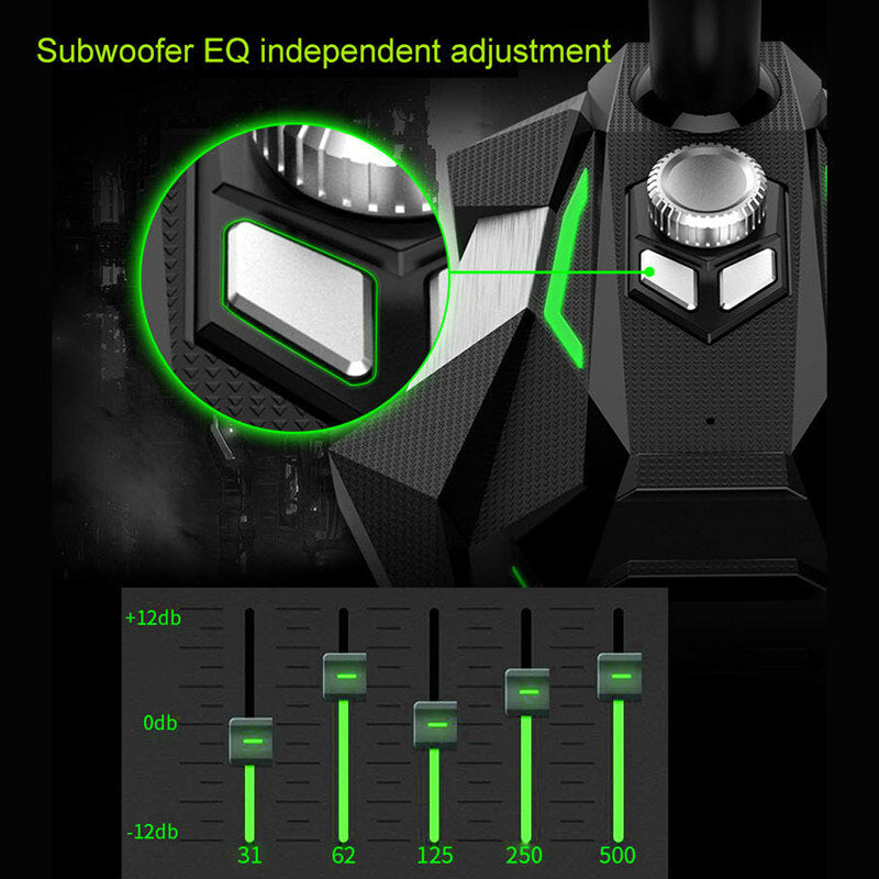 Multifunctional USB 3.5mm LED Wired Omnidirectionnel Game Microphone with Dual Mics HD Smart Sound Card for Computer Laptop