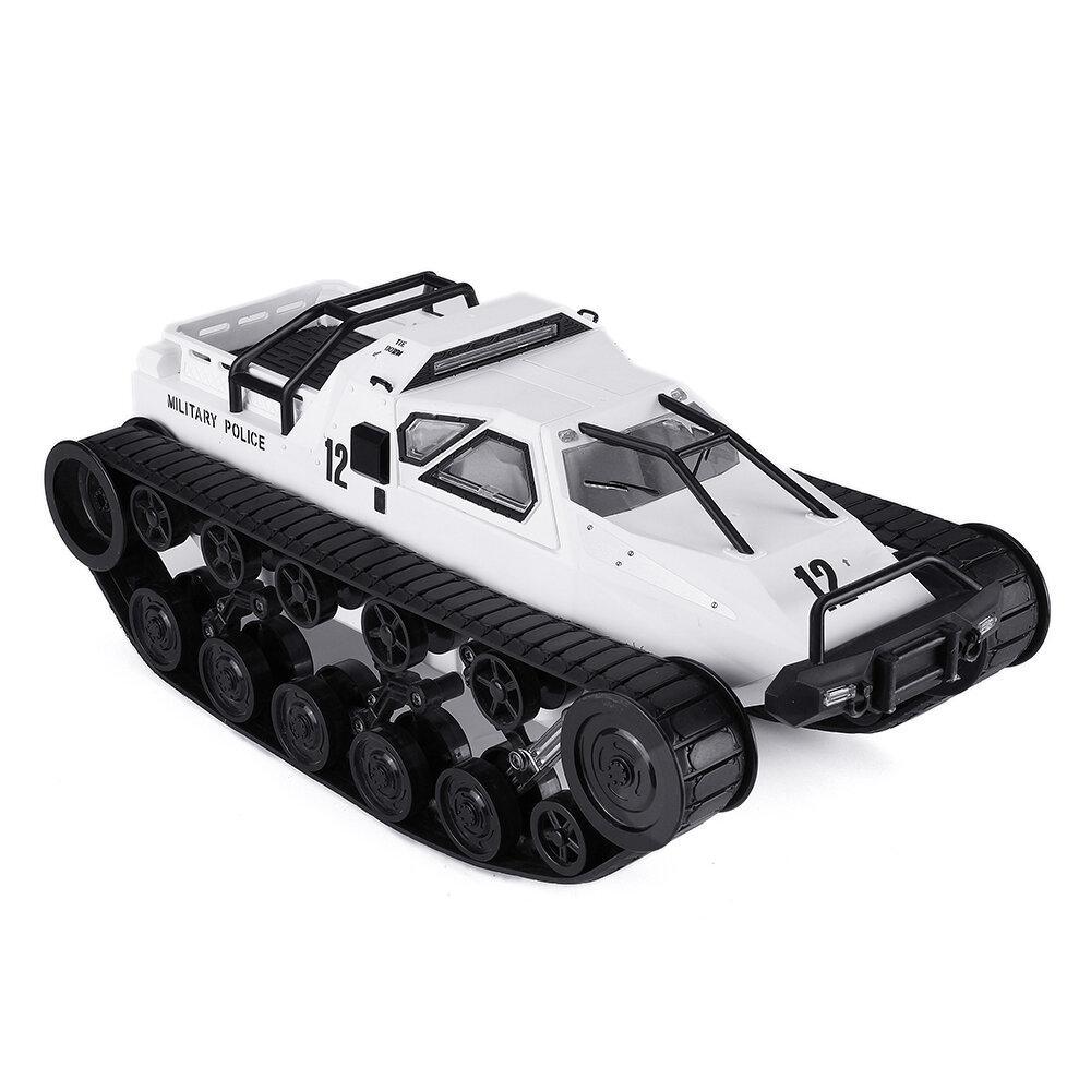 2.4G Drift RC Tank Car with Two Rubber and Two Mental Tracks with LED Lights RTR High Speed Full Proportional Control Vehicle Models