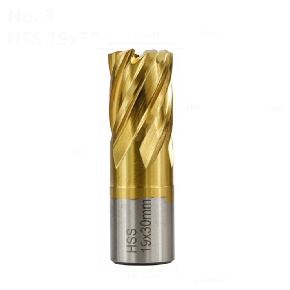 HSS Hollow 12-42mm Cutting Diameter Titanium Coated Core Drill Bit For Metal Cutting Weldon Shank Magnetic