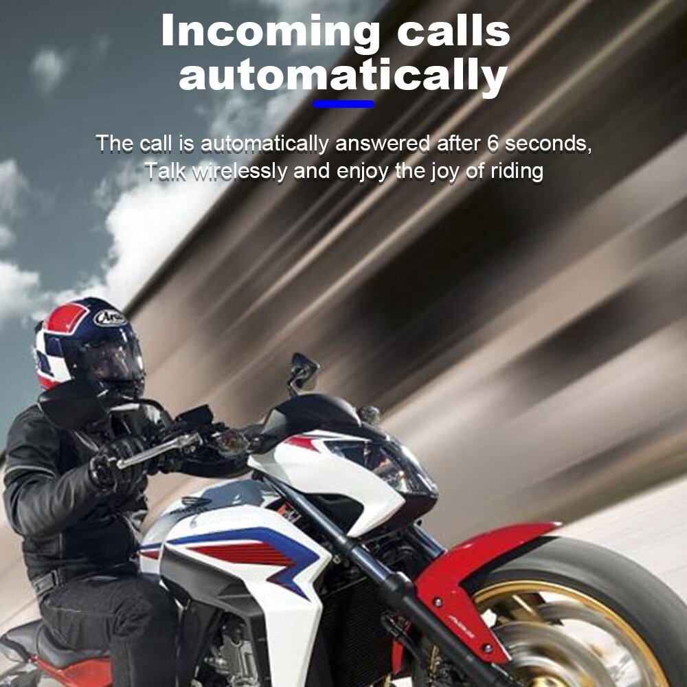 Bluetooth Earphones Motorcycle Helmet Headset Auto Answer Surround Sound Motorcycle Headphones with Microphone