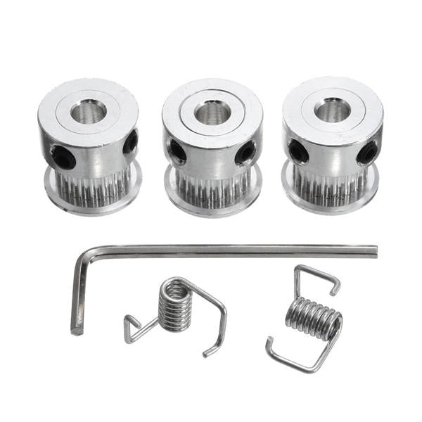 5m Timing Belt with 3pcs 5mm Bore Pulley and 2pcs Belt Locking Spring