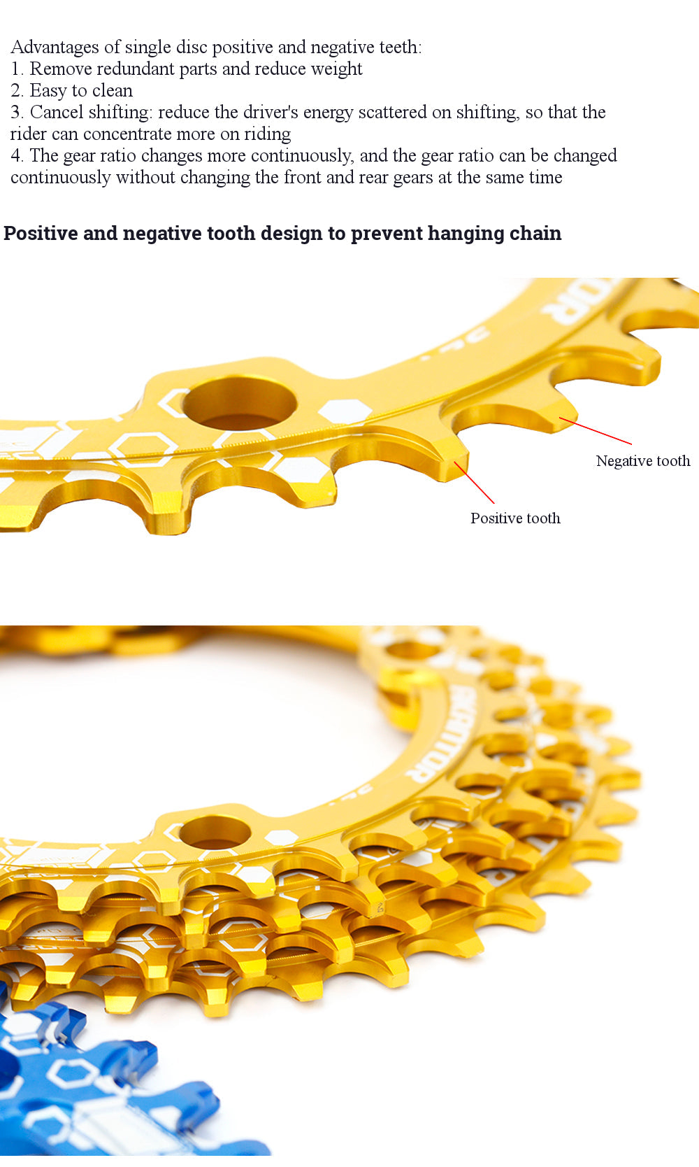 32/34/36/38T Mountain Bike Discs Bike Components Round Narrow Wide Chainring Bicycle Chainwheel