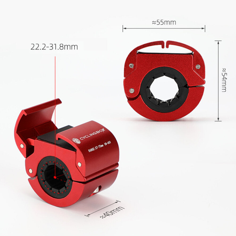 Hidden Ring Bike Phone Holder Universal 60-90mm Width Phone Mount Clip Navigation Bracket Outdoor Bicycle Cycling