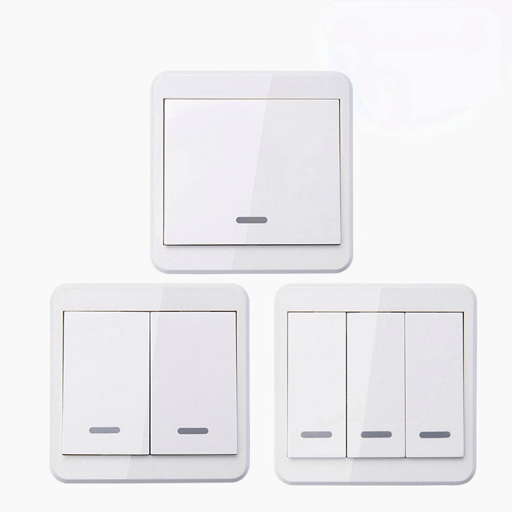 Universal Wireless Remote Control 86 Wall Panel RF Transmitter With 1 2 3 Buttons 433MHz
