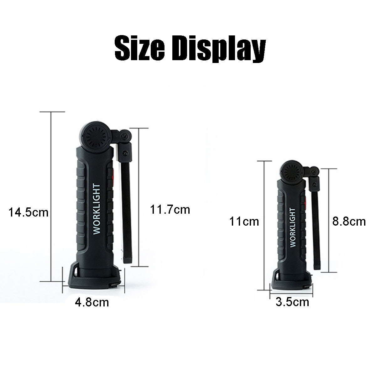 360° Rotatable COB+LED Work Light USB Torch Flashlight Outdoor Camping Emergency Lantern