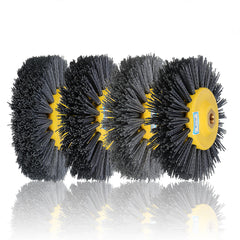 150x40mm M14 Wire Drawing Wheel Brush 80/120/180/320 Grit Drum Burnishing Polishing Wheel