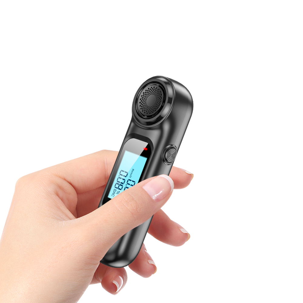 Alcohol Tester High Precision Non-Contact Breathalyzer LCD Digital Display USB Rechargeable Drunk Driving Analyzer