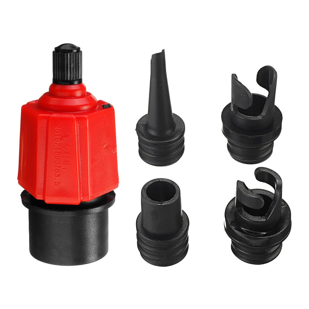 Pump Adaptor Air Valve Adapter w/ 4pcs Air Faucets For Surf Paddle Board Dinghy Canoe Inflatable Boat