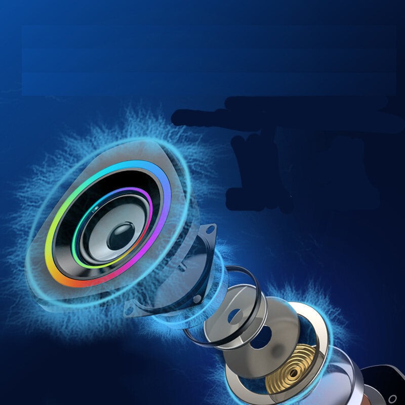 Bluetooth 5.0 Soundbox 2.0 Loudspeaker with RGB Colorful Breathing LED Light Computer Speakers