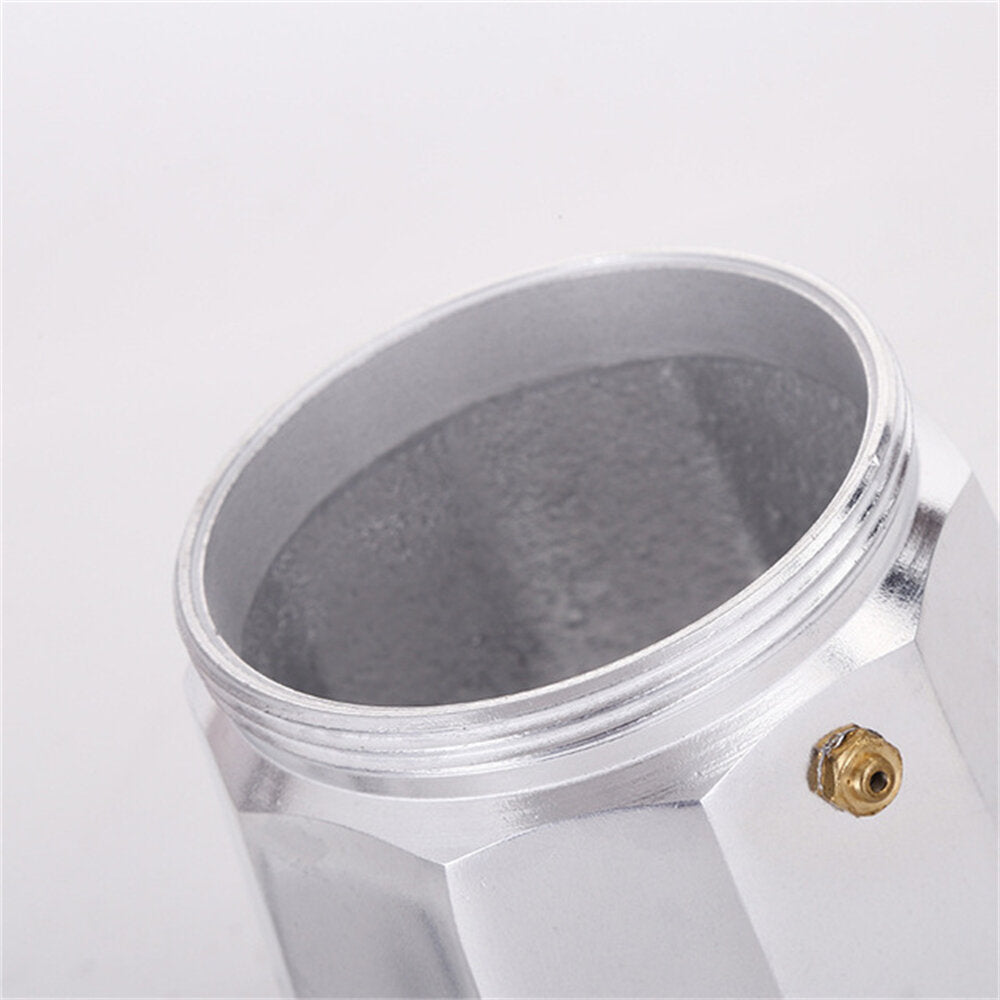 Express Espresso Maker Cup Aluminum Mocha Pot Ergonomic Handle Safety Relief Valve More Convenient to Drink Coffee