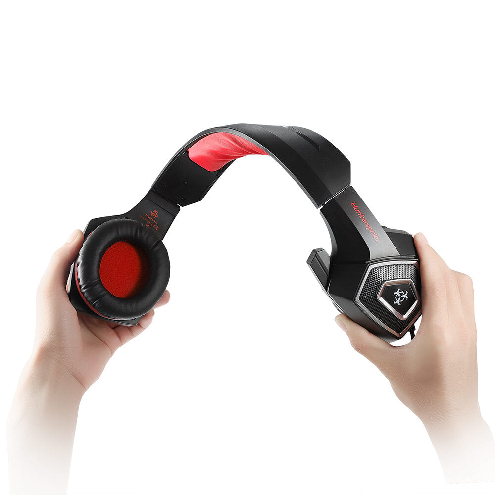 Gaming Headset Stereo Bass Game Headphone with Mic Noise Canceling LED Light for PC for PS4 Laptop