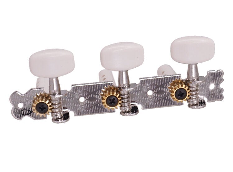 2Pcs Acoustic Classical Guitar Tuning Pegs Machine Heads Tuners Guitar Parts White