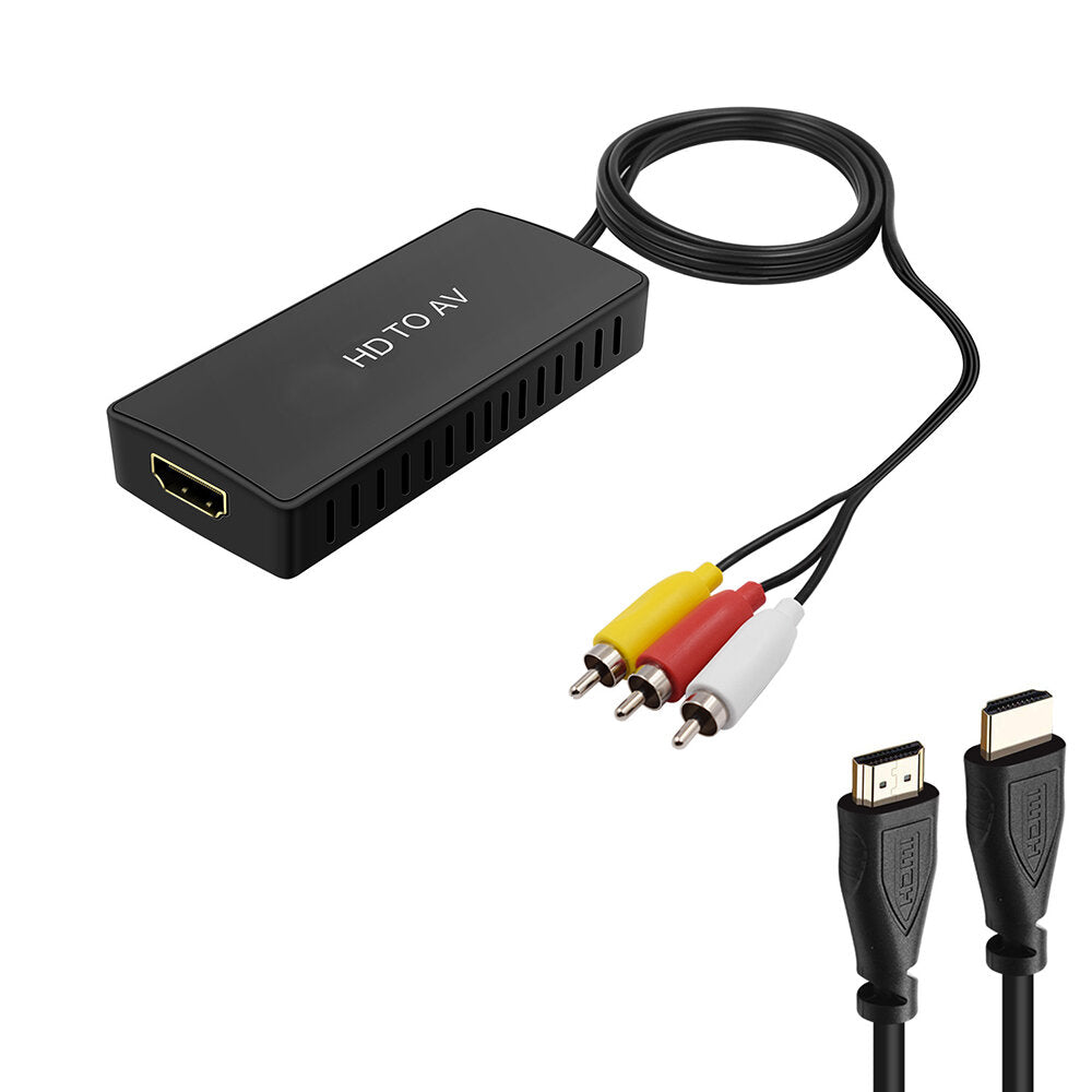 HD to AV Converter HD RAC Adapter Connectors 1080P High Definition Compatibility for TV GV-CH5004