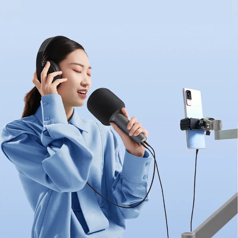 Microphone Bluetooth 5.1 DSP Noise Cancellation Stereo Sound Effect Double Duet Home KTV with 9 Kinds Effects