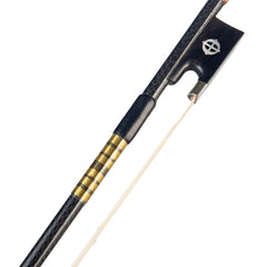 Advanced 4/4 Size Violin/Fiddle Bow Grid Carbon Fiber Stick Sheep Skin Grip White Mongolia Horsehair Ebony Frog