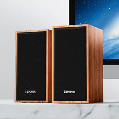 Wooden Soundbar 3.5mm USB Wired Speaker Hi-Fi Stereo Subwoofer Boombox Dual Speaker for Computer Laptop