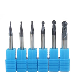 R0.5-R6mm TiAlN Coating Ball Nose 2 Flute Tungsten Carbide End Mill Cutter