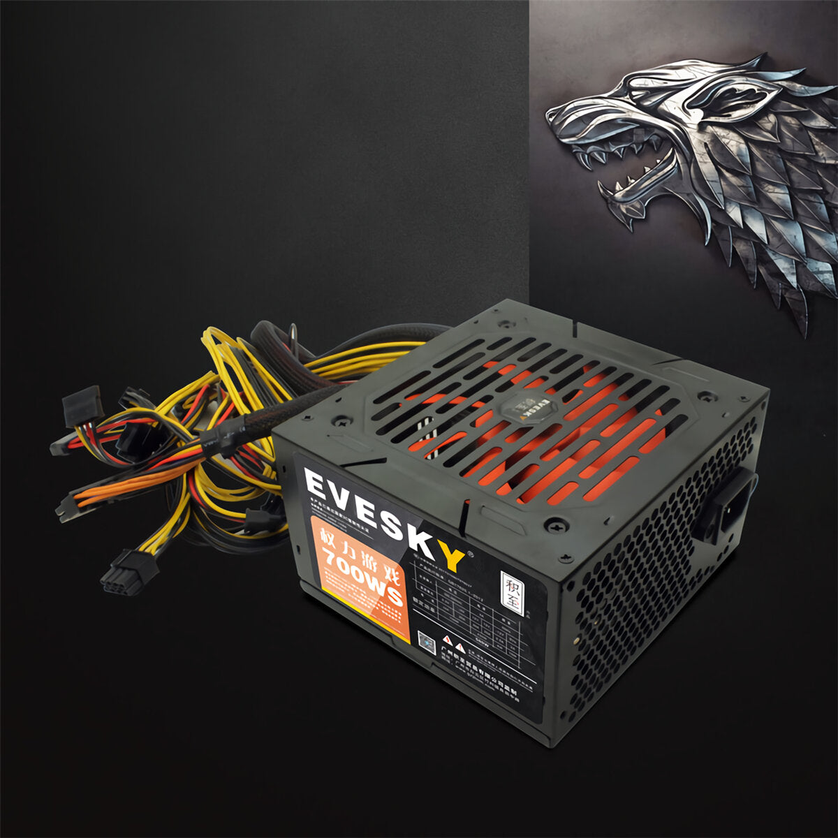 Computer Power Supply Rated 500W Desktop Host 12cm Fan Dual 6Pin Energy Saving Silent PC Power Supply Non-Modular