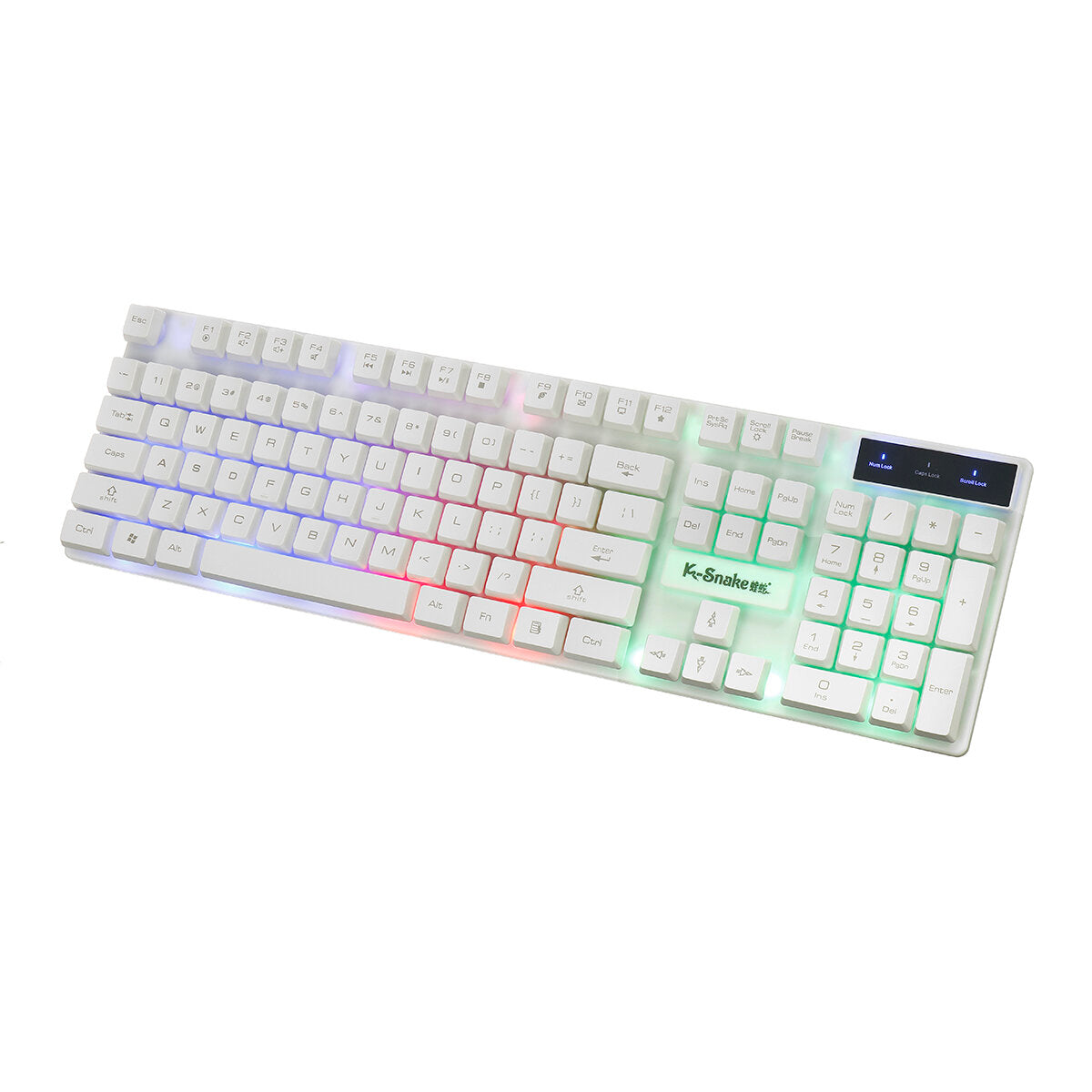 Wired Keyboard & Mouse Set 104 Keys USB Wired Gaming Luminous LED Backlight Keyboard Mouse Combo Home Office Kit for Laptop Computer PC