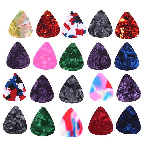 20 Pcs Stylish Colorful Guitar Picks