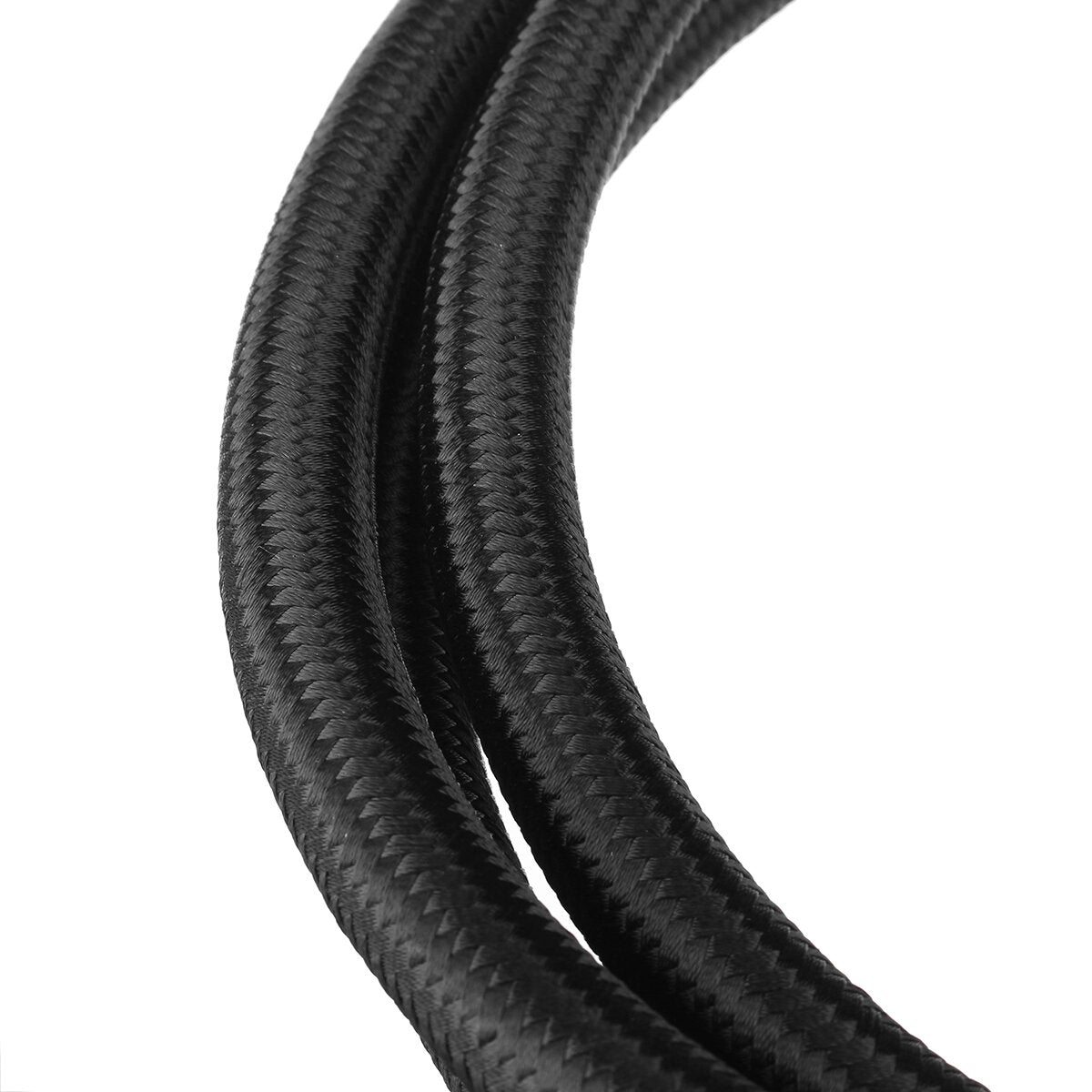 5FT Fuel Hose Oil Gas Line Pipe PTFE Nylon Stainless Steel Hose