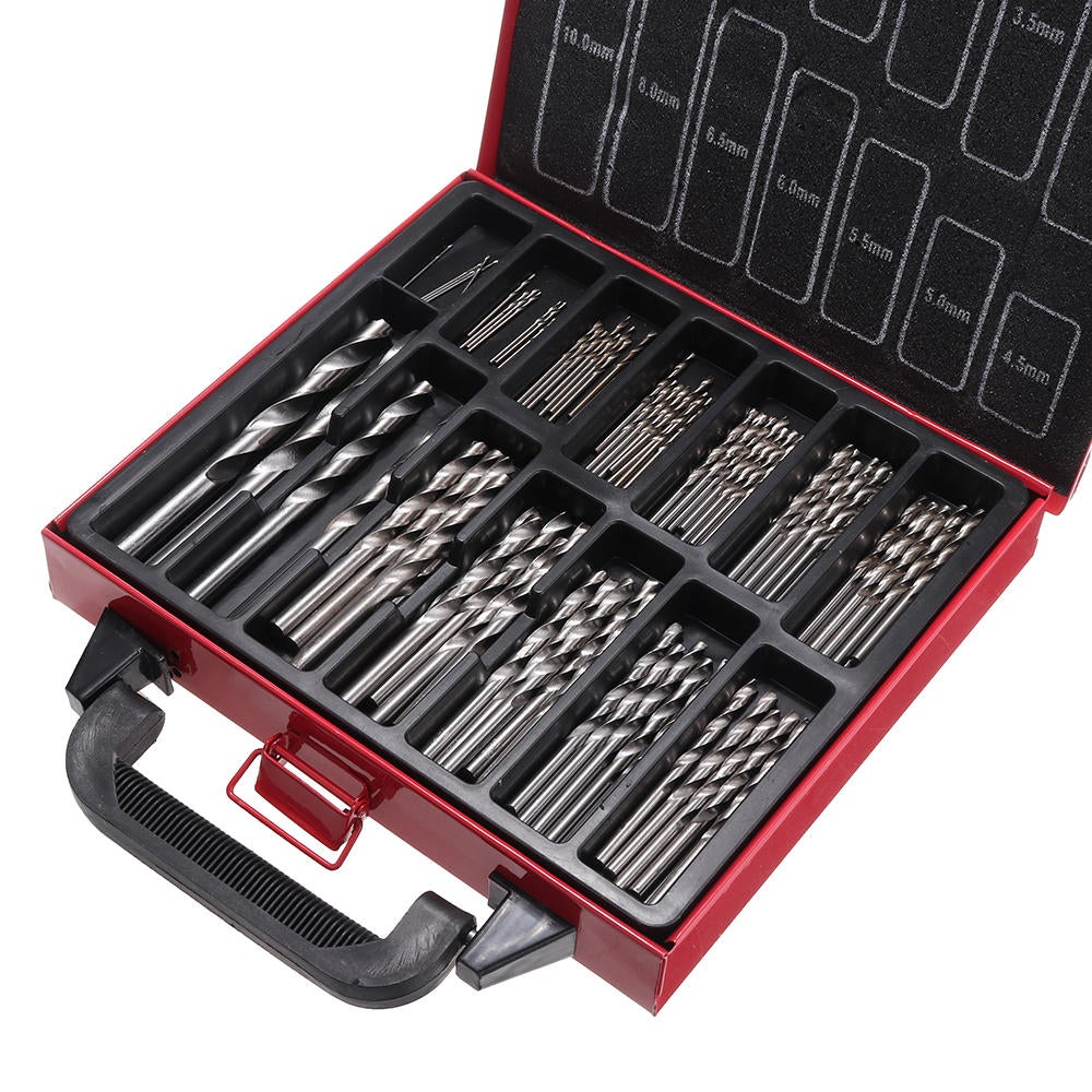 99Pcs High Speed Speed HSS Twist Drill Bit Set 1.0-10.0mm Drill Set for Wood Metal Steel