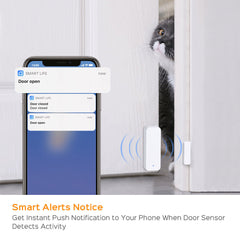 Window And Door Sensor Smart Home Wireless Gate Open Close Detector Security Alarm System Works With Alexa Google Home Gateway Hub